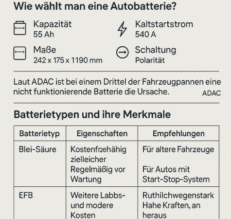 So finden Sie 2025 die richtige Autobatterie