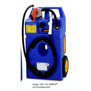 Trolley 100 l fr AdBlue, mit Kurbelpumpe, Zapfschlauch 3,4m