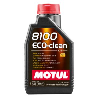 Motul 8100 ECO-CLEAN 0W-20, 12 x 1 Liter