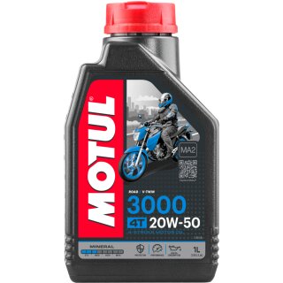 Motul 3000 4T 20W-50 MA2, 12 x 1 Liter