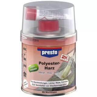 presto Polyesterharz (mit Härter), gelblich, 250g