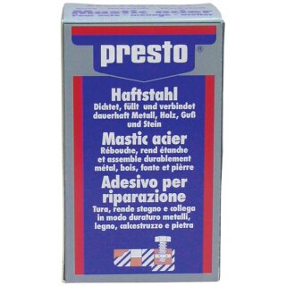 presto Haftstahl (105g + Härter 20g), 125g